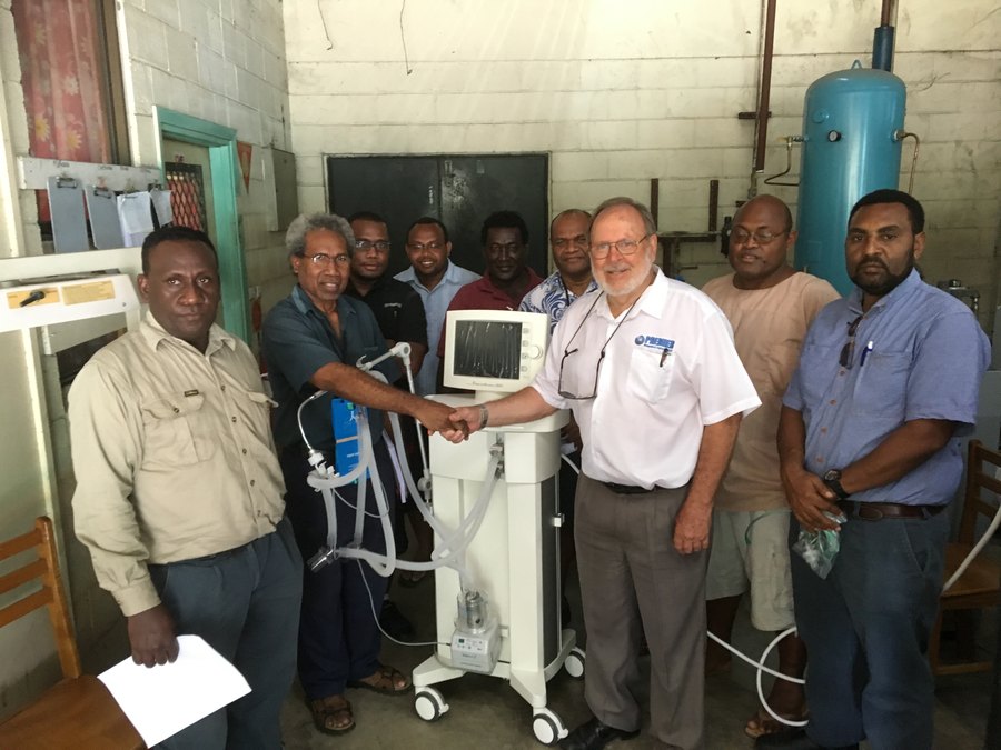 Handover of Siare 4000 intensive care ventilators at National Referral Hospital, Honiara